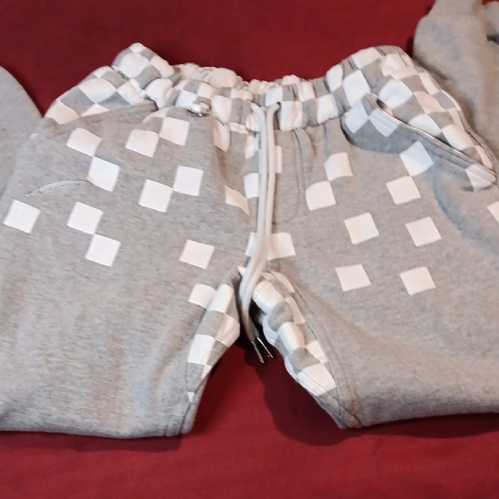 Publish Brand Food For Tomorrow Gray and White Patterned Joggers
